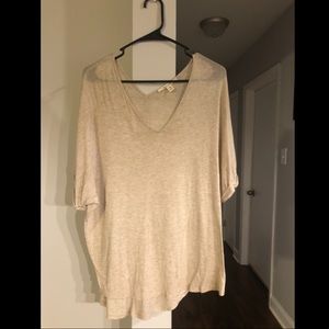 Cream colored loose T-shirt